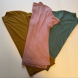 Set 3 Women's Short Sleeve Casual T-Shirt - A New Day From Target